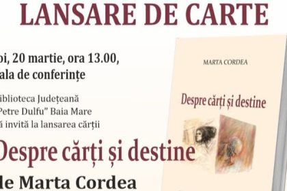 lansare de carte despre carti si destine de dr marta cordea 67da9c3f7b459
