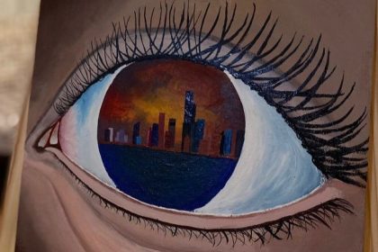 biblioteca judeteana expozitia de pictura a elevei julia lakatos lumea privita ca spectacol 681c76e3d5c26