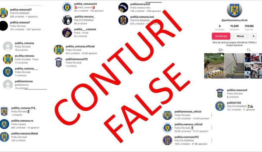eliminiarea a peste 160 de conturi tiktok care utilizau ilegal insemnele politiei romane 6829c598da854