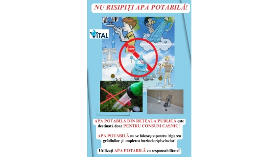 vital folositi rational rezervele de apa evitand udatul gradinilor si umplerea bazinelor si piscinelor 6844873206004