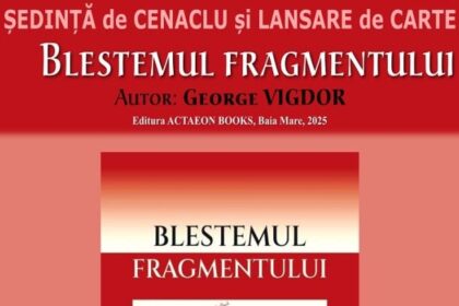sedinta de cenaclu si lansare de carte blestemul fragmentului autor george vigdor 6979dd818ece4