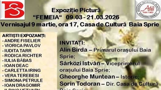 femeia vernisajul expozitiei membrilor asociatiei artistilor plastici alexandru sainelic in baia sprie 69a1cf28c1447
