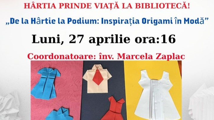 atelier de origami la filiala traian a bibliotecii judetene 69ef2f6212015