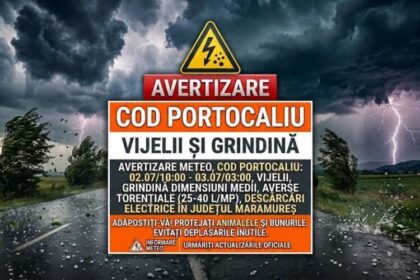 cod portocaliu de intensificari ale vantului averse insemnate cantitativ vijelii si grindina in maramures 6a4626bd3d6d0