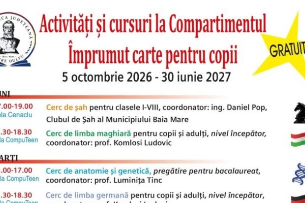 biblioteca judeteana petre dulfu baia mare activitati si cursuri gratuite 6abcfb6f59dc5